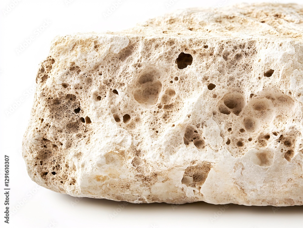 Porous Travertine Stone with Beige and Cream Tones Porous Travertine Stone with Beige and Cream Tones