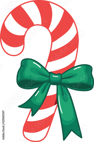  Candy Cane Vector Icon Design