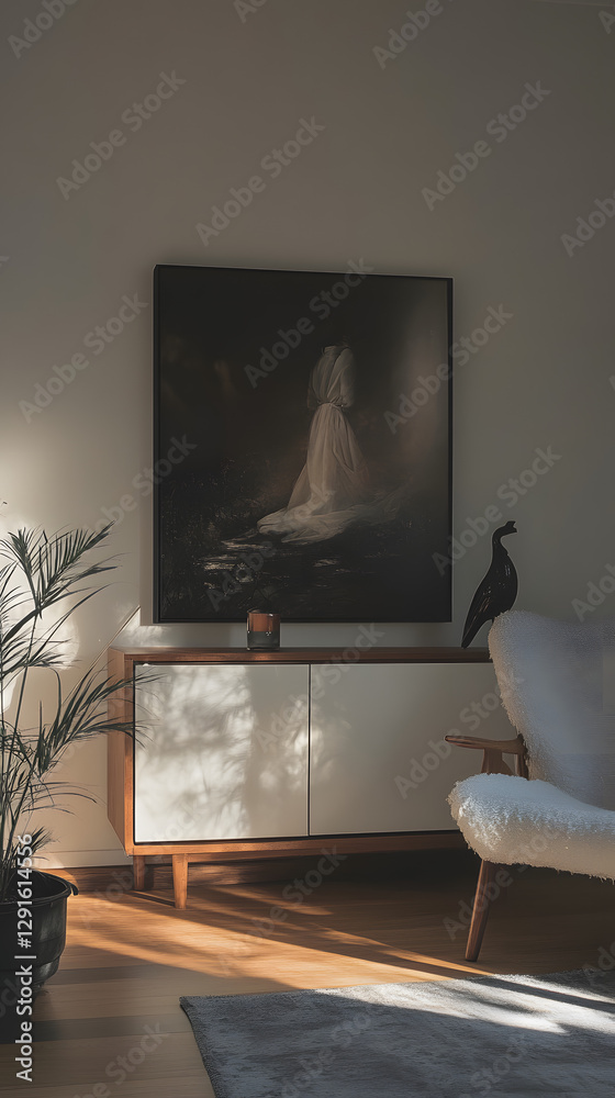 Realistic 4K Picture Hanging on the Wall
