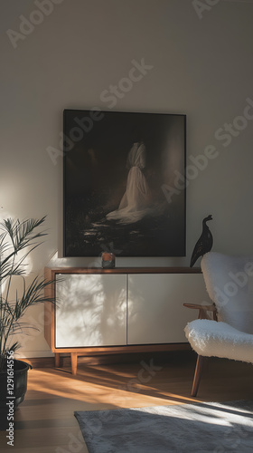 Realistic 4K Picture Hanging on the Wall