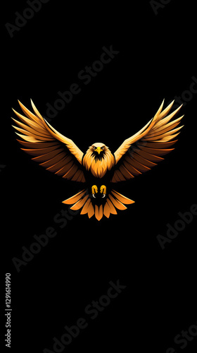 Obraz na płótnie Majestic Flying Hawk Logo Design w salonie