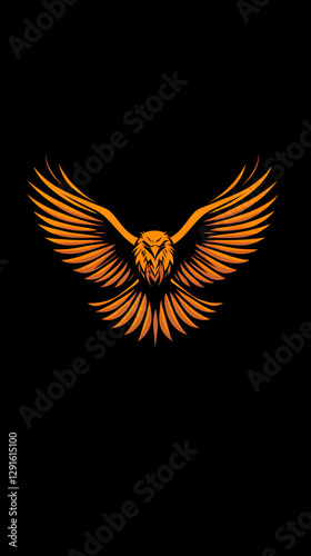 Obraz na płótnie Majestic Flying Hawk Logo Design w salonie