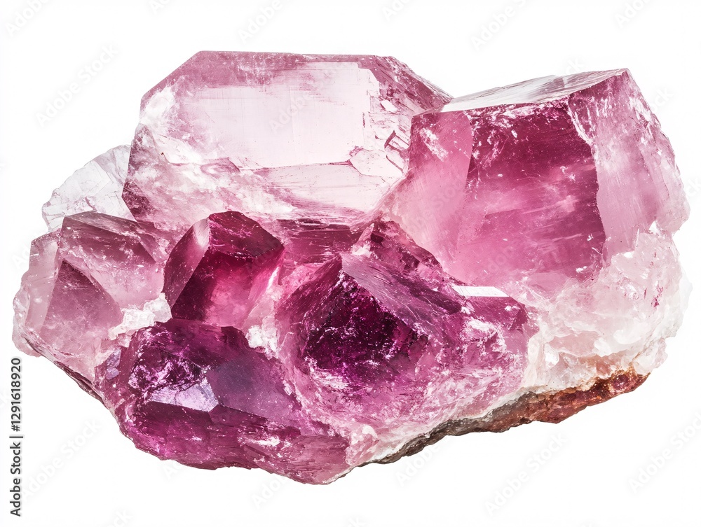 Rough Chunk of Rose Quartz with Faded Pink Color and Translucent Structure Rough Chunk of Rose Quartz with Faded Pink Color and Translucent Structure