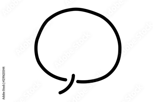 手描きの吹き出し02　丸03　ベクター