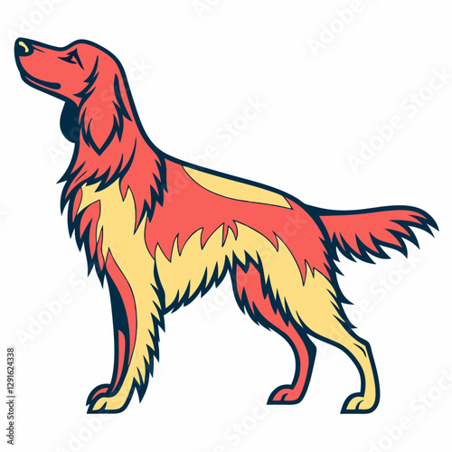 Irish Setter Dog silhouette vector illustration