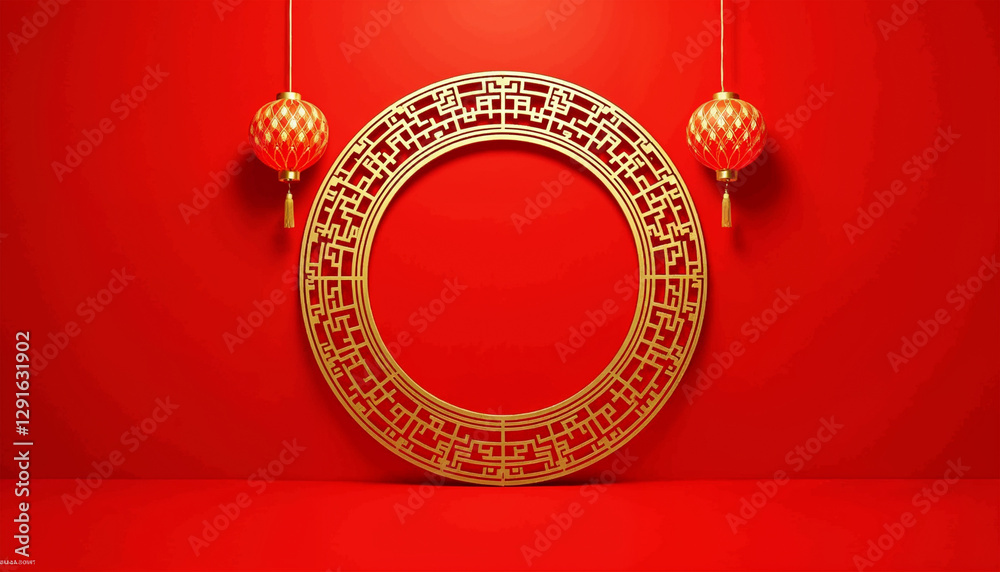 red christmas background with golden ornament red christmas background with golden ornament