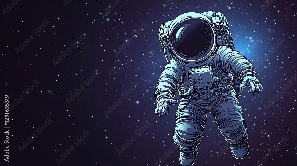 Astronaut adrift in space Astronaut adrift in space