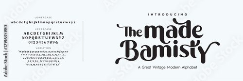 Elegant Font Uppercase Lowercase And Number. Classic Lettering Minimal Fashion Designs. Typography modern serif fonts regular decorative vintage concept. vector illustration
