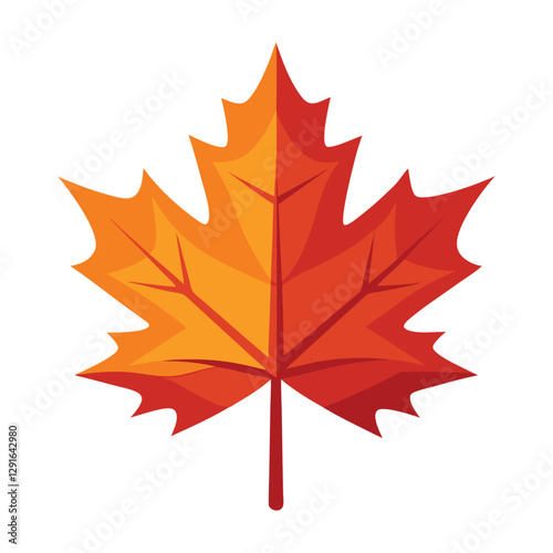 A vector illustration of Red Maple Leaves isolated on white background