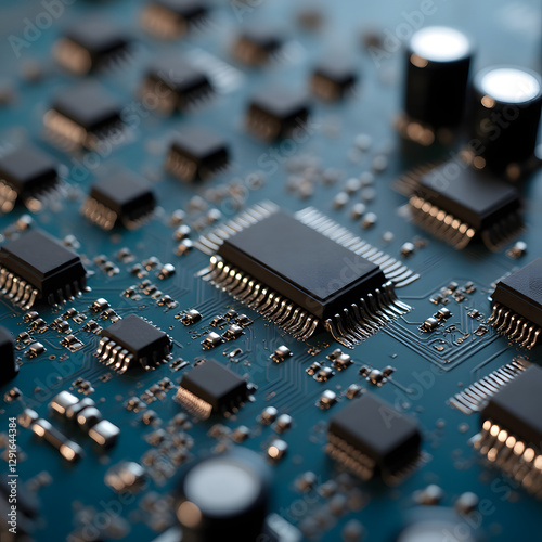 Wallpaper Mural High-Power Transistor PCB Macro with Large Capacitors and Advanced Power Control Components for Efficient Electronics Design Torontodigital.ca