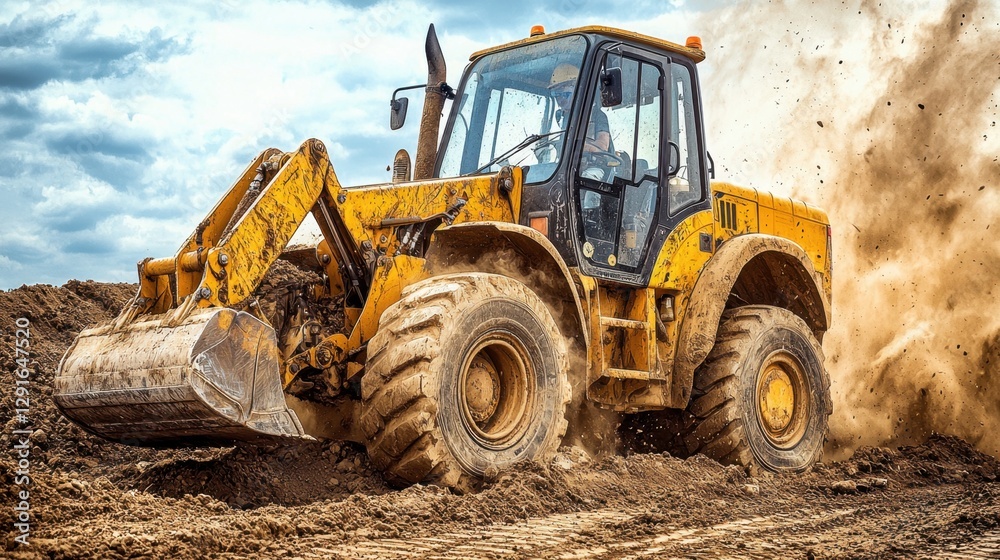 Backhoe loader digging trenches Backhoe loader digging trenches