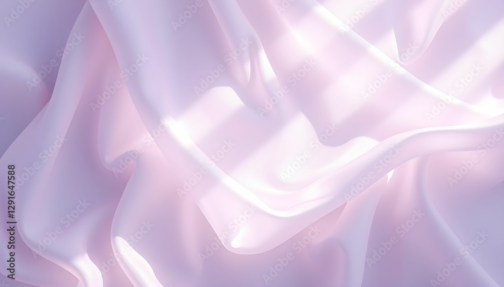 Obraz premium Elegant Soft Pink Silk Fabric with Gentle Light and Shadows