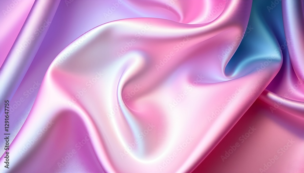 Fototapeta premium Iridescent Waves: A Symphony of Pink and Lavender Silk