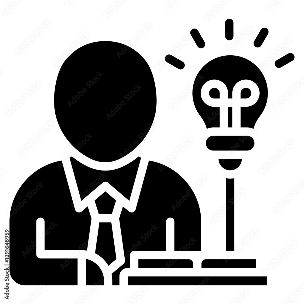 Student Learning Glyph Icon in Learning and Education Vector Design Student Learning Glyph Icon in Learning and Education Vector Design