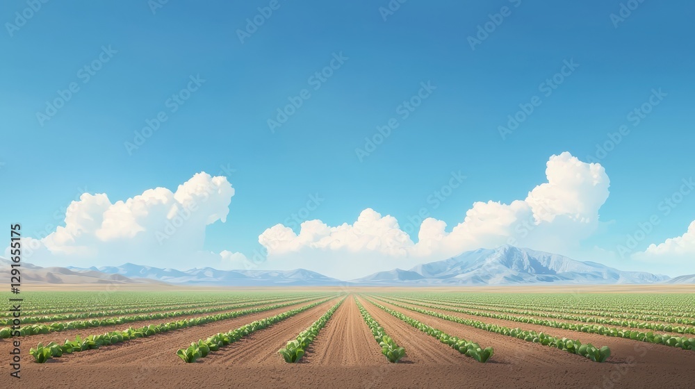 Advanced Irrigation Systems for Efficient Watering of Crop Rows Under Clear Blue Sky Advanced Irrigation Systems for Efficient Watering of Crop Rows Under Clear Blue Sky
