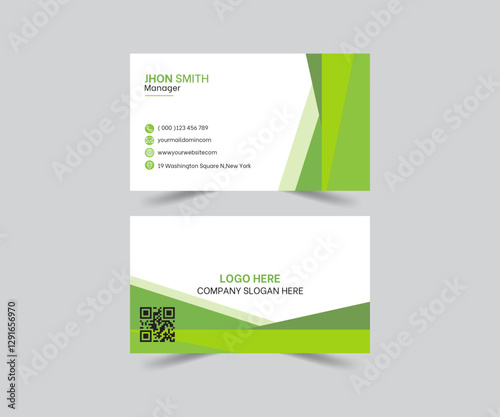 Corporate Clean Minimalist Business Card vector  design template for business marketing print