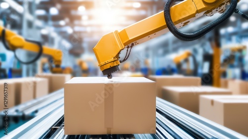 Wallpaper Mural Futuristic Robotic Assembly Line in a Chaotic Industrial Setting Torontodigital.ca