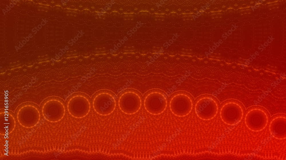 leuchtende Lichtpunkte bewegen sich langsam Richtung Zentrum, digitaler Datentransfer, Algorithmus, Internet, Energie, Datenfluss, Geschwindigkeit, Wandel, Austausch, orange