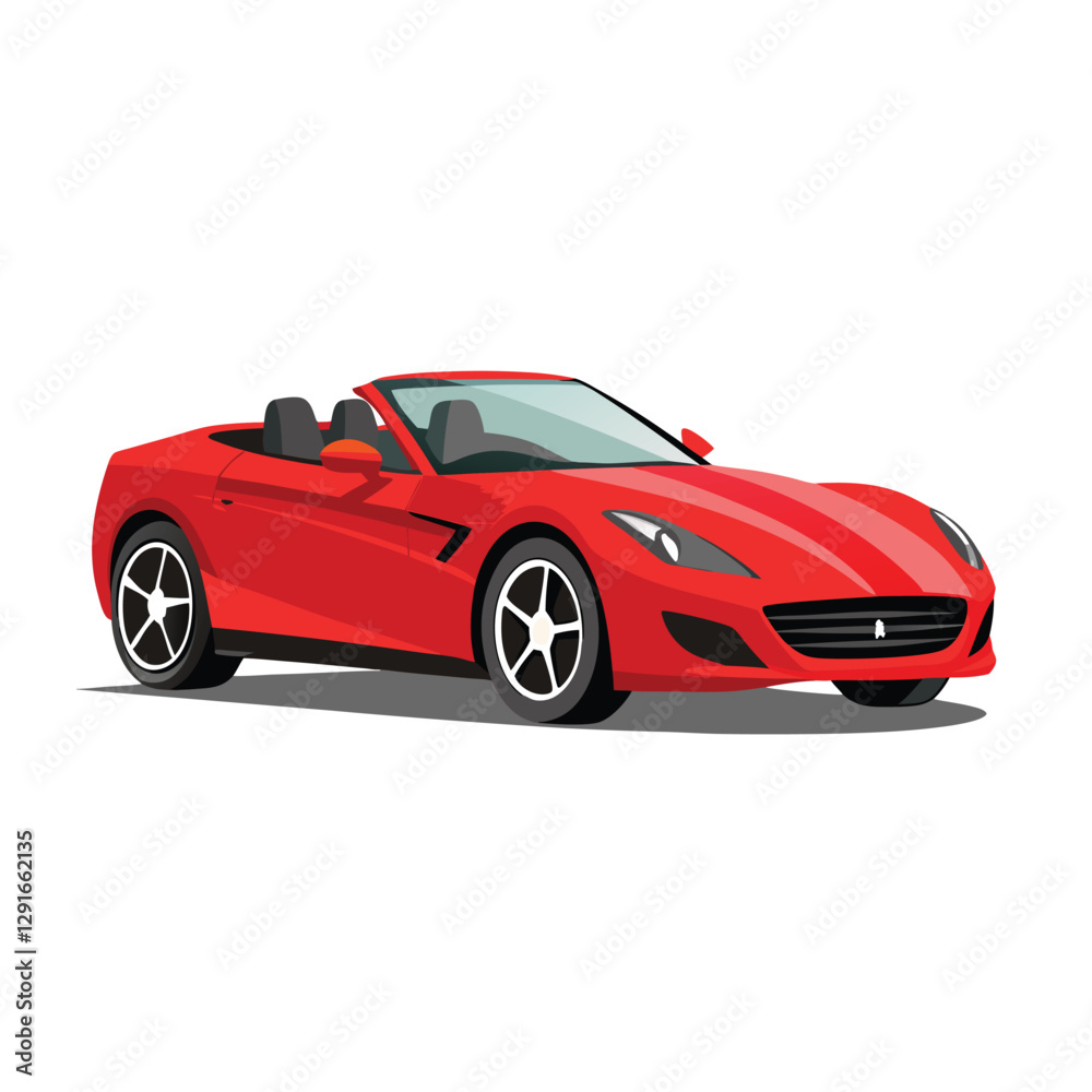 red sports car isolated red sports car isolated