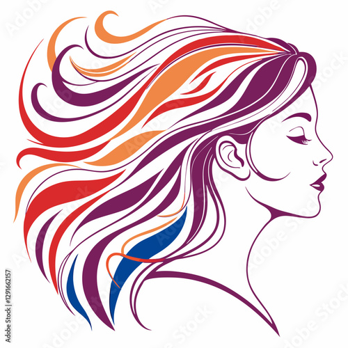 woman with long hair