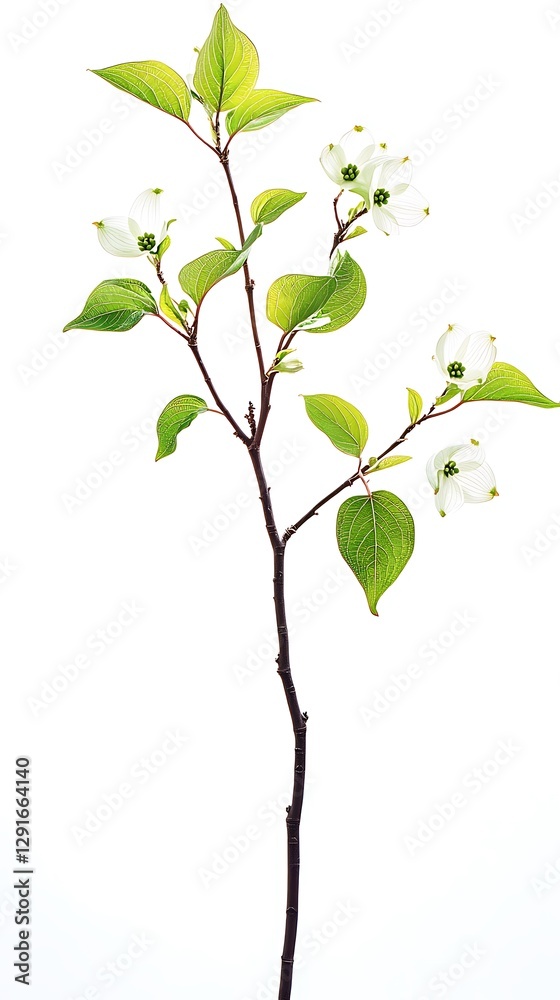 Beautiful White Flower Tree with Green Leaves with Light Background background image Beautiful White Flower Tree with Green Leaves with Light Background background image