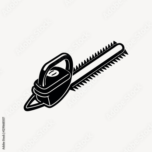Hedge Trimmer Vector Illustration on White Background