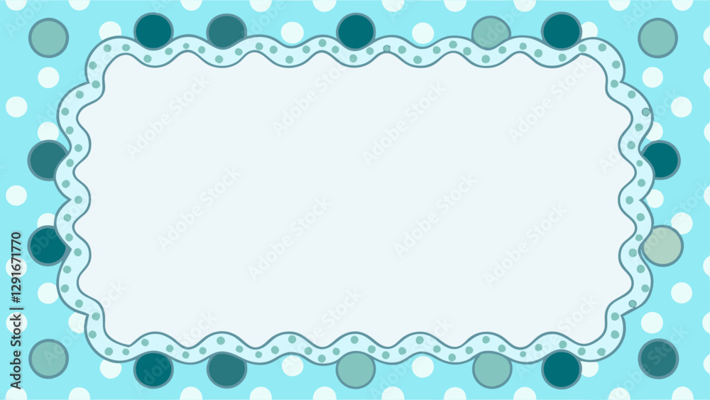 Playful polka dot border frame repeat pattern. Ideal for baby showers, birthday invites, or whimsical stationery designs. Surface pattern design Playful polka dot border frame repeat pattern. Ideal for baby showers, birthday invites, or whimsical stationery designs. Surface pattern design