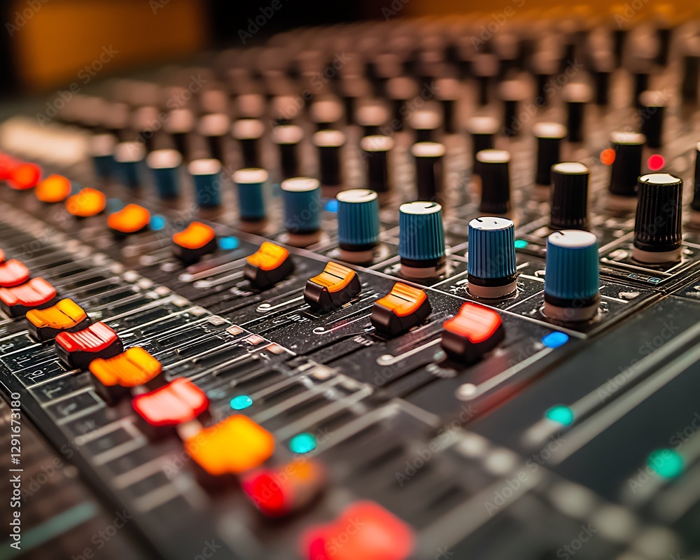 Audio Mixer Controls, Professional Studio Audio Mixer Controls, Professional Studio