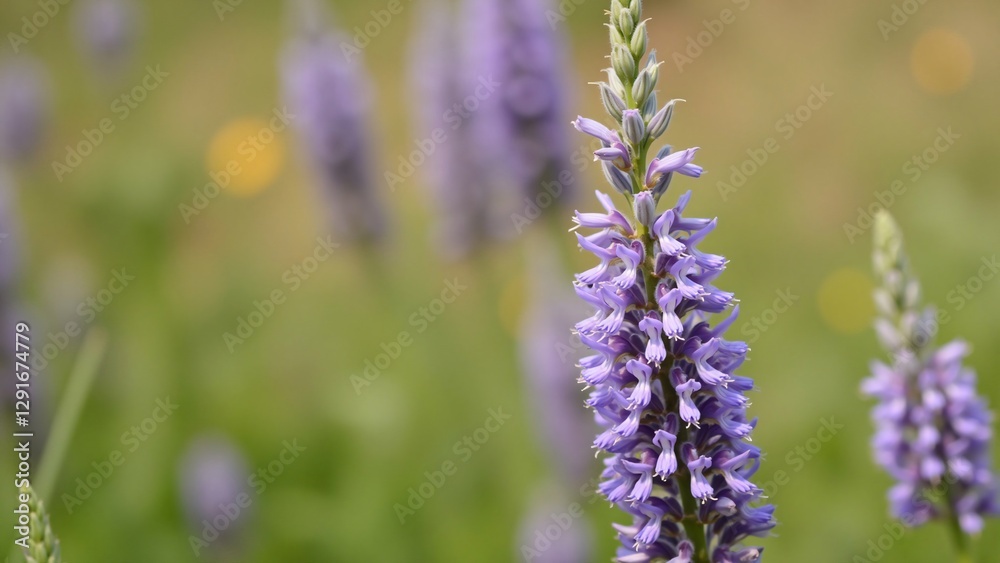 Close-up of vibrant purple wildflowers in a field Close-up of vibrant purple wildflowers in a field