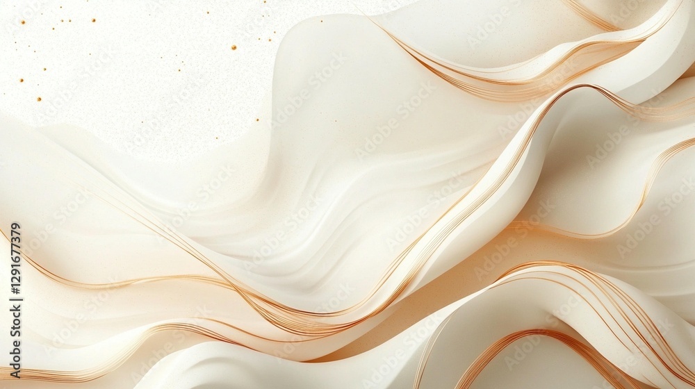 Abstract beige and white flowing waves, elegant, smooth curves. Abstract beige and white flowing waves, elegant, smooth curves.