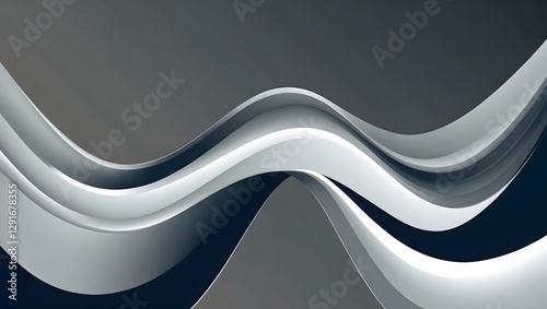 Dynamic Abstract Waves Represent Fluidity and Motion in Modern Design