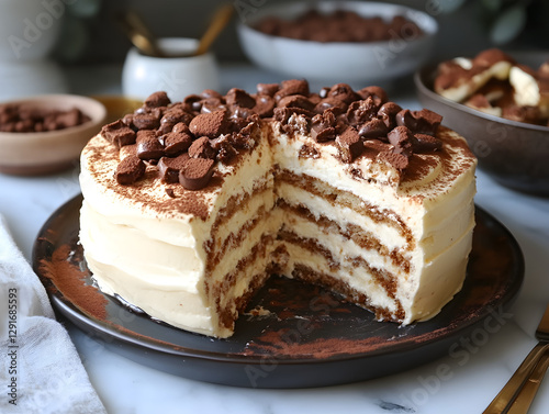 Wallpaper Mural A fluffy Tiramisu cake Torontodigital.ca