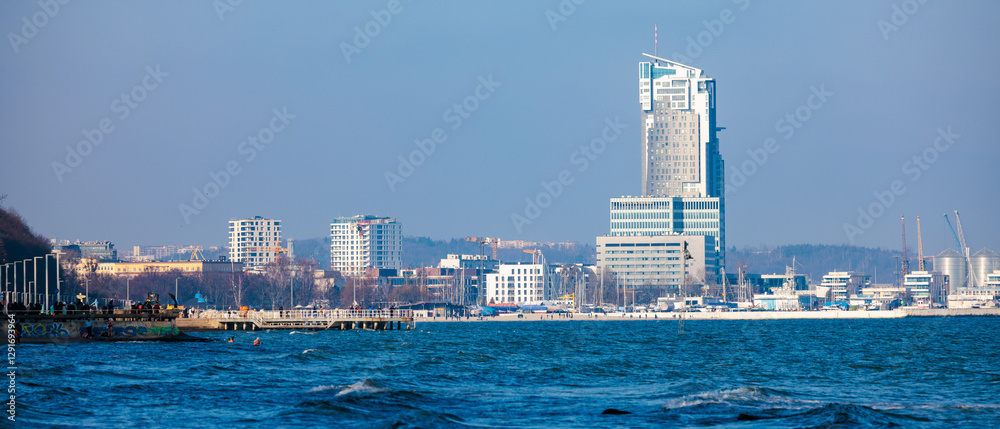 panorama of Gdynia view from the sea