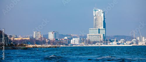 Obraz na płótnie panorama of Gdynia view from the sea w salonie