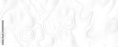 Abstract background wavy topographic line contour geography map. Seamless pattern and banner design. Modern and dynamic feel to topographic mapping vector illustration.	