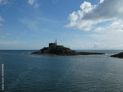 Lighthouse on Rocky Coast