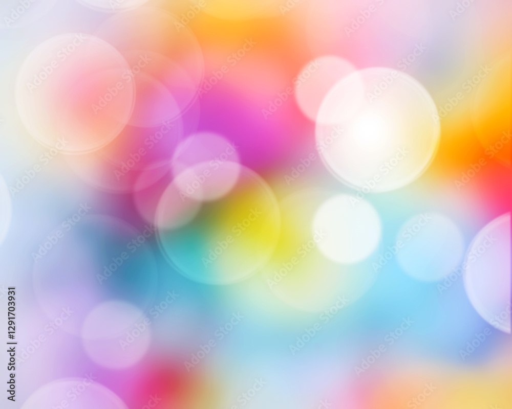 Obraz premium Abstract colorful bokeh background blur. Rainbow blur Easter background wallpaper. 