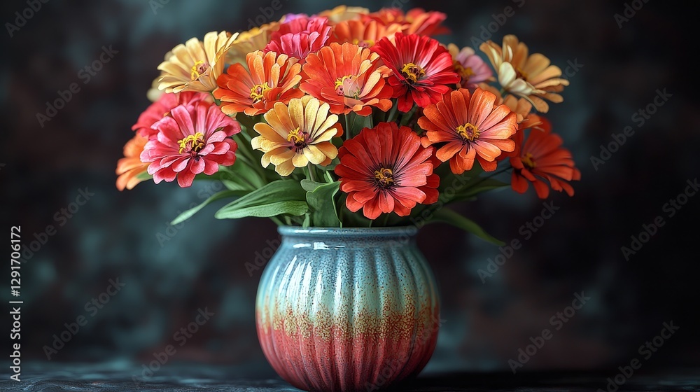 custom made wallpaper toronto digitalVibrant floral arrangement in colorful pot indoor setting still life natural light aesthetic beauty