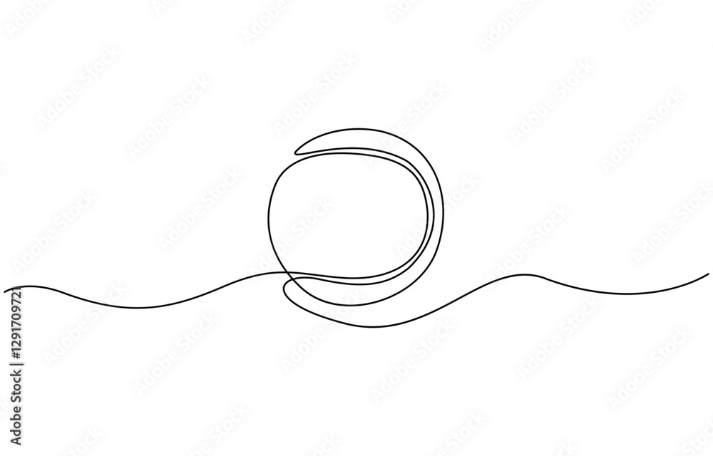 Obraz premium Single line drawing of tennis ball. Tennis equipment one continuous line art, Tennis ball continuous line. Continuous one line drawing tennis ball. Sport concept.