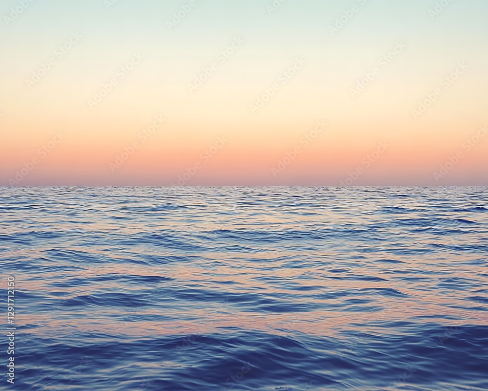 Obraz premium Calm Ocean Sunset Horizon