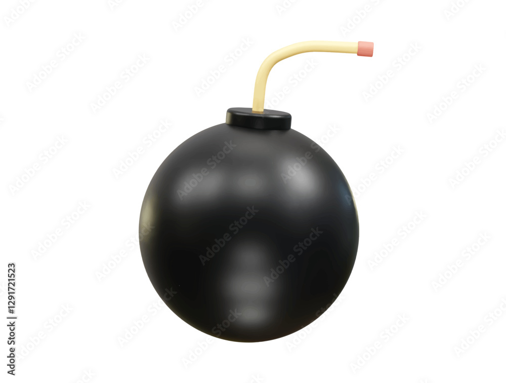 Bomb icon 3D Render illustration Bomb icon 3D Render illustration