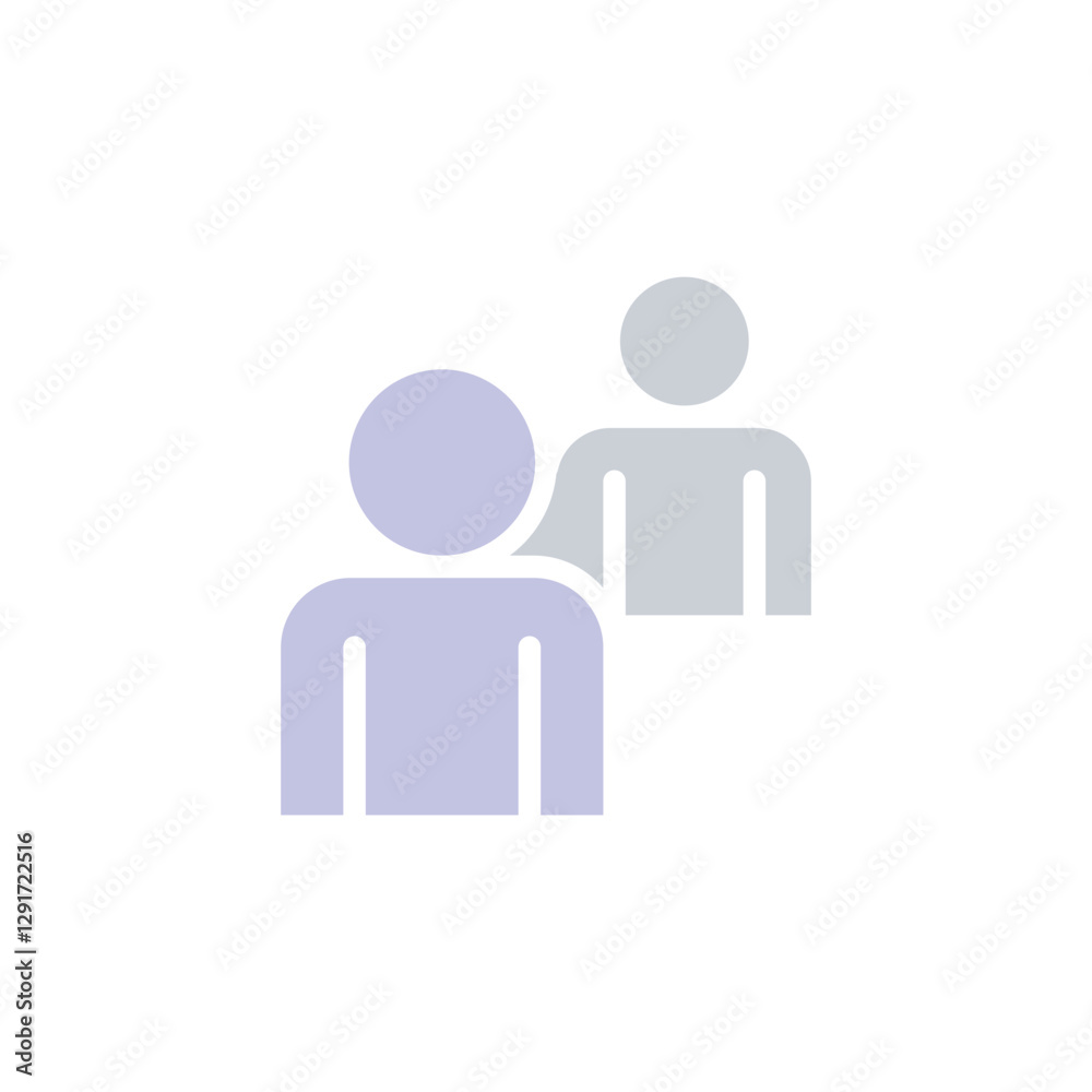 People icon in flat color style People icon in flat color style