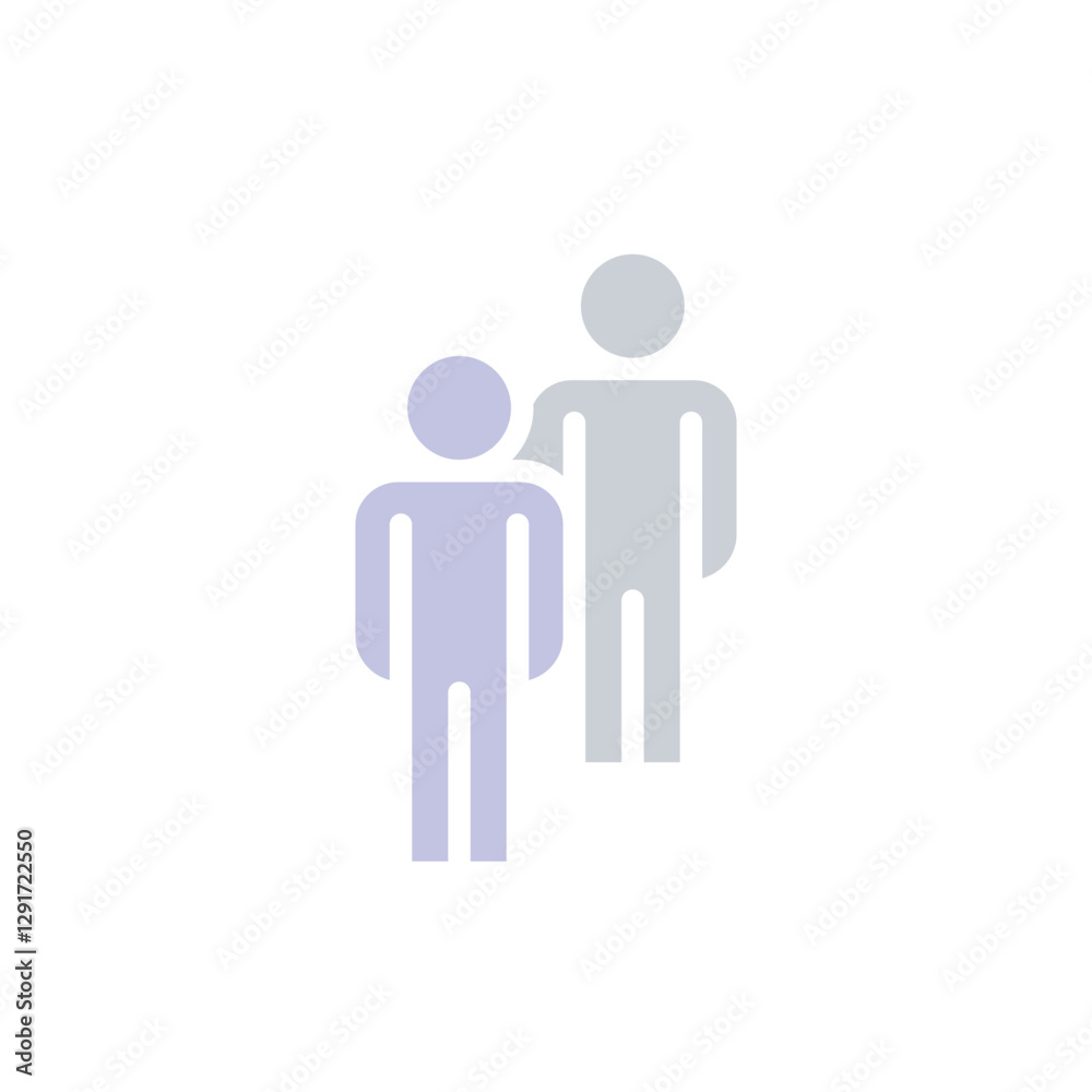 People icon in flat color style People icon in flat color style