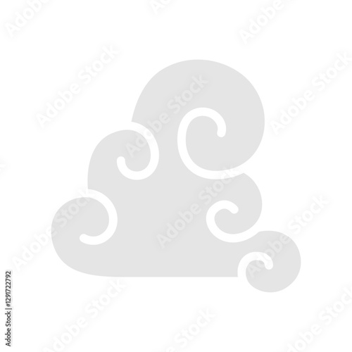 Cloud icon in flat color style