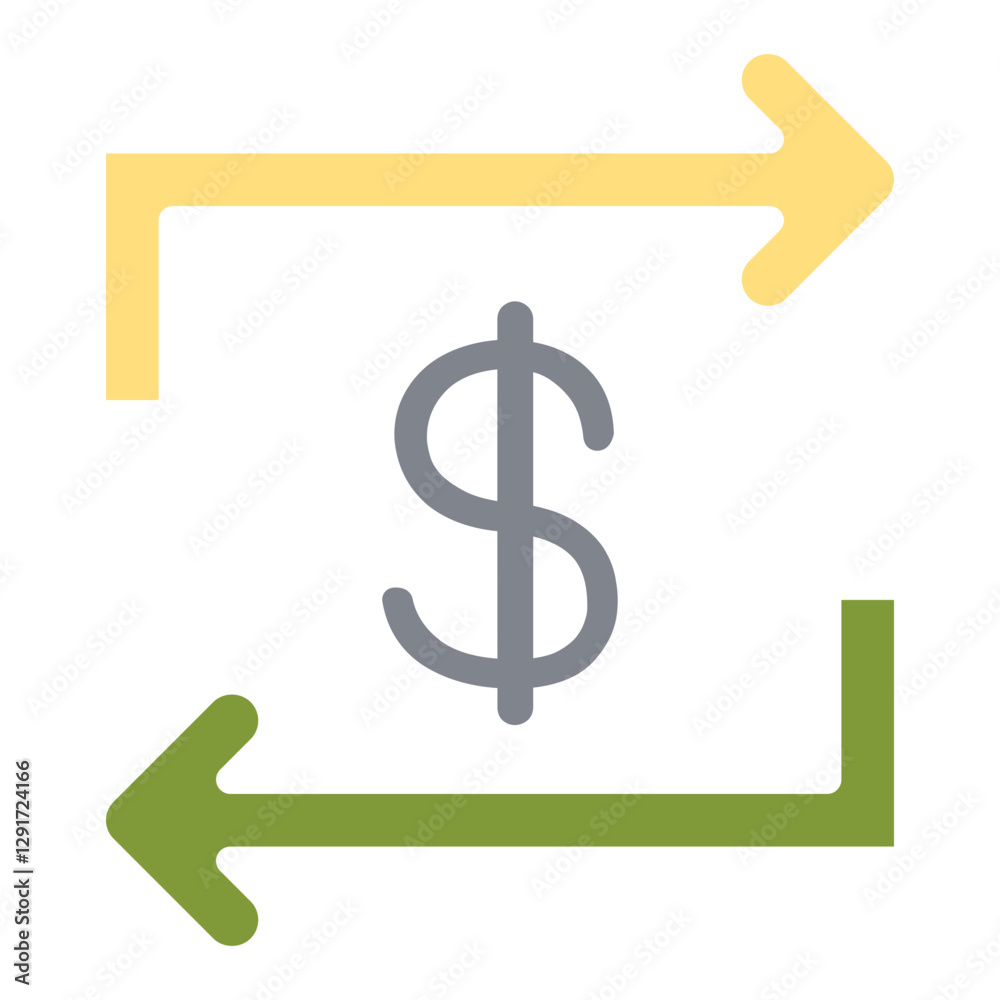 Investment icon in flat color style Investment icon in flat color style