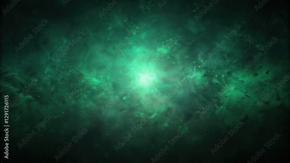 Fototapeta premium Emerald Nebula A Cosmic Dust and Gas Cloud Displaying a Radiant Core