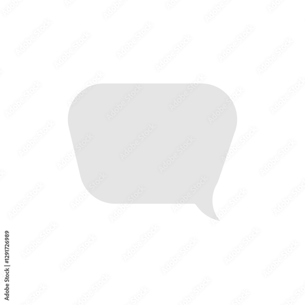 Fototapeta premium Chat bubble icon in flat color style