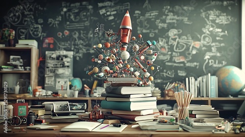 Innovative science classroom creative experiments and visual art for knowledge exploration