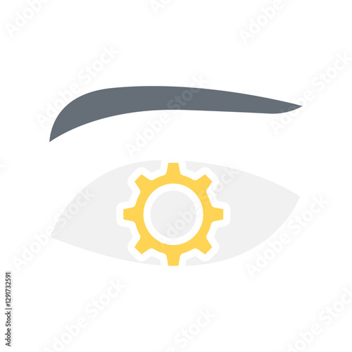 AI icon in flat color style