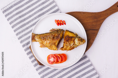 fried fish on a plate